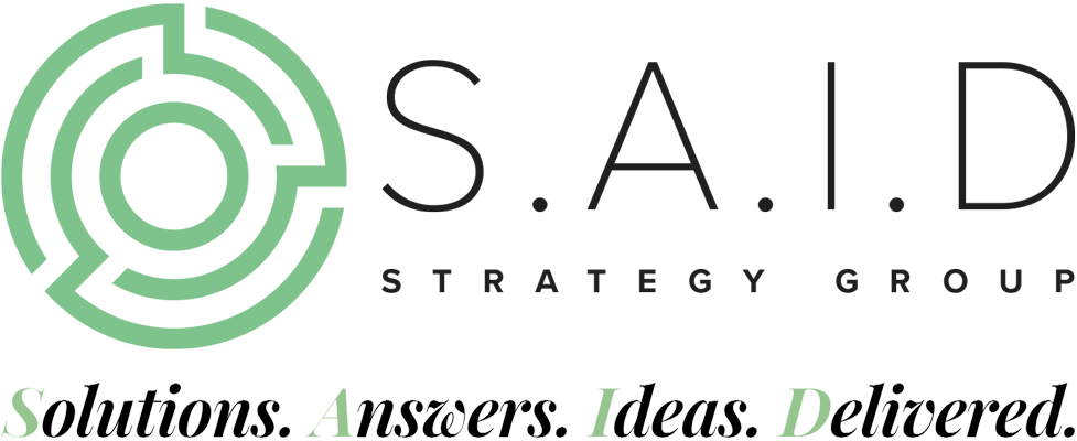 SAID Strategy - Site Tagline - Black Text